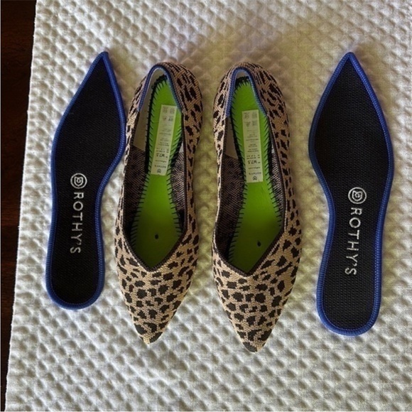 Rothy's The Point Cheetah Leopard Flats - Size 7.5 - Picture 3 of 7